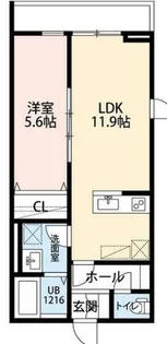 LA LIBELLULE 二本榎【1階】の間取り