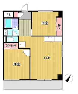 海浜不動産第2ビル【6階】の間取り