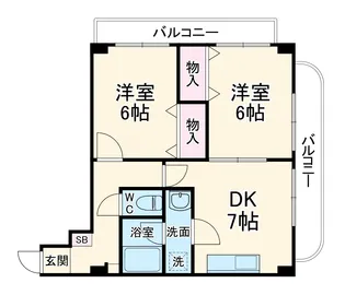 プラザ神泉苑【2階】の間取り