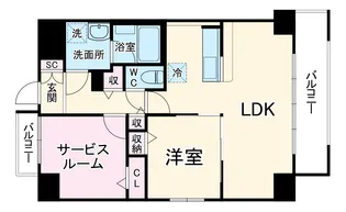 コンフォリア北小金【0202号室】の間取り
