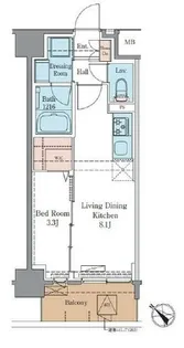 LUXENA+PAWS南行徳【2階】の間取り