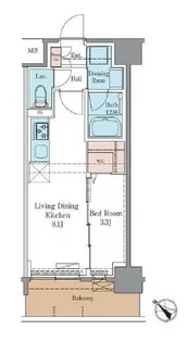 LUXENA+PAWS南行徳【3階】の間取り
