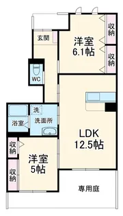 プレステージ美城【103号室】の間取り