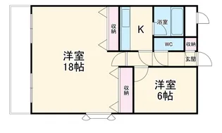 ディアコート下山田【2階】の間取り