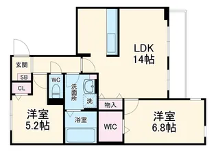 グラッド原木【2階】の間取り