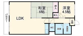 パークウェイハイツ【5階】の間取り