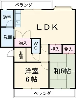 レジデンス大堀【4B号室】の間取り