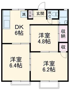 リブレス吉見【201号室】の間取り
