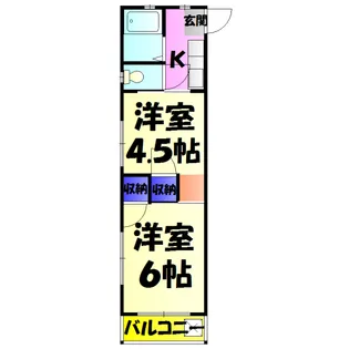 島本コーポ【2階】の間取り