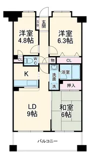 クリオ小田急相模原参番館【2階】の間取り