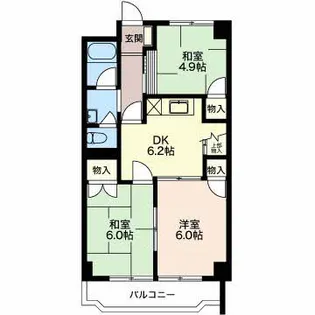 グリーンハイツフジタ【1階】の間取り
