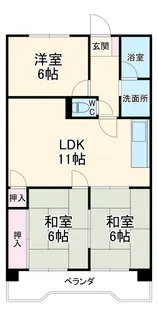 コーポナリタ【406号室】の間取り