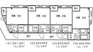 ハイツプリメーロ【303号室】の間取り