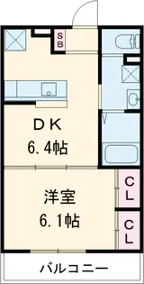 ハルナス【105号室】の間取り