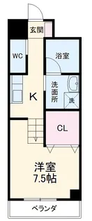 天王町コンフォート【7階】の間取り