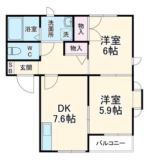 スターパレス片瀬【205号室】の間取り