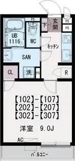イクシオ花小金井【1階】の間取り