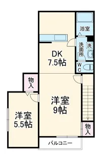 クオーレビナ【2階】の間取り