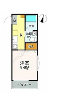 ルミナスポート【206号室】の間取り