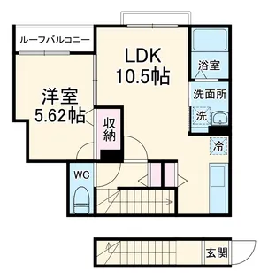 ミーシグ【302号室】の間取り