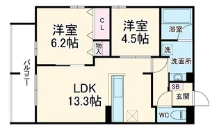 D-residence荘園A【1階】の間取り