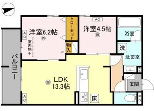 D-residence荘園A【3階】の間取り