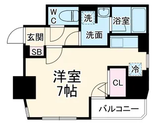 SWISS京都堀川WEST【7階】の間取り
