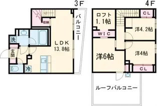 ルネサンスコート目黒南【3階】の間取り