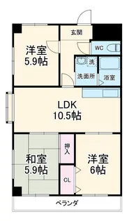 サンミレイ【303号室】の間取り
