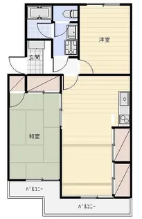 マンションブルースカイ【2階】の間取り