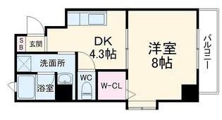 プロビデンス栄南【903号室】の間取り