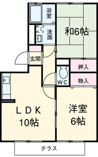 メゾン ド ルミエール【A102号室】の間取り