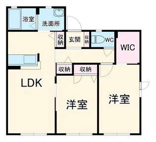 プラムハウスD【1階】の間取り