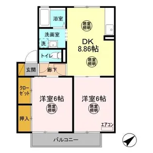 プライム長浦【2階】の間取り