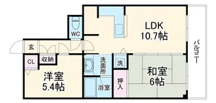 ライオンズマンション下総中山第3【3階】の間取り