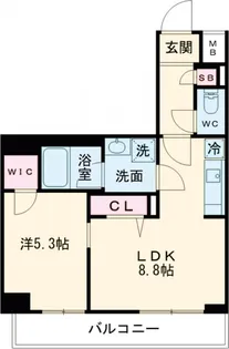 メインステージ板橋志村Ⅲ【306号室】の間取り