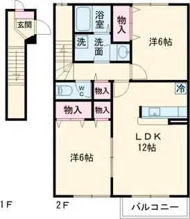 サンシティ C【104号室】の間取り
