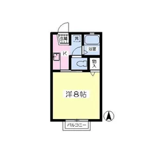 コーポフレンド【103号室】の間取り