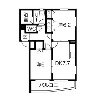 TRINITY【202号室】の間取り