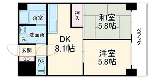 ライオンズマンション堀川【11階】の間取り