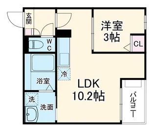 JACK heiwaⅠ【201号室】の間取り