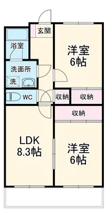 フローレンス門神【3階】の間取り