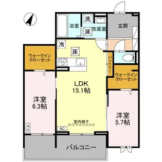センカⅢ【103号室】の間取り