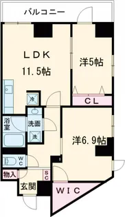 グランカーサ西葛西【6階】の間取り
