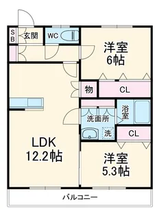 プレミールヴィラ【1階】の間取り