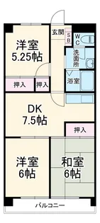 インコート影山【307号室】の間取り
