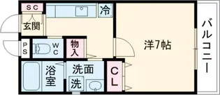 GRAND CASA TENJINGAWA【3階】の間取り