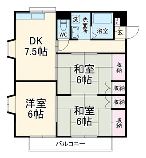 コーポ斉藤 B【3階】の間取り