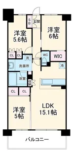 リビオシティ船橋北習志野【7階】の間取り