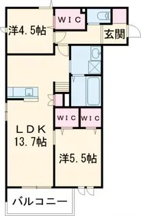 ユーグラシアA【2階】の間取り